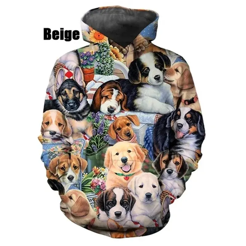 thumbnail image 1 of Sudadera con capucha con estampado 3D de perro lindo, sudaderas casuales de manga larga para hombres y mujeres, sudaderas con capucha de talla grande, camisetas de calle, 1 of 4