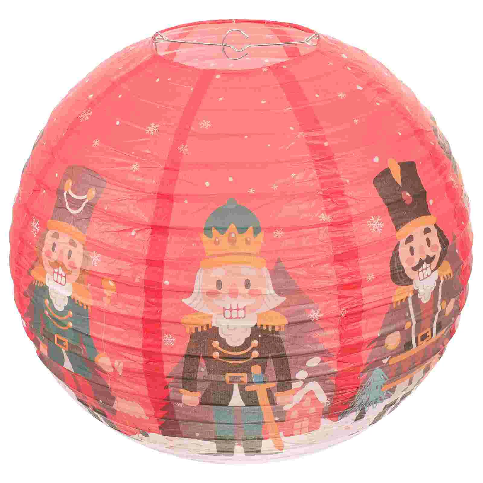 

Рождественские подвесные бумажные фонари, красные фонари для рождественской вечеринки, круглые подвесные лампы, бумажный абажур, украшения для Рождества