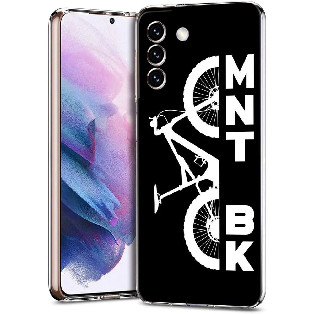 Silicone Clear Mountain Bike Cycling Art Phone Case Cover