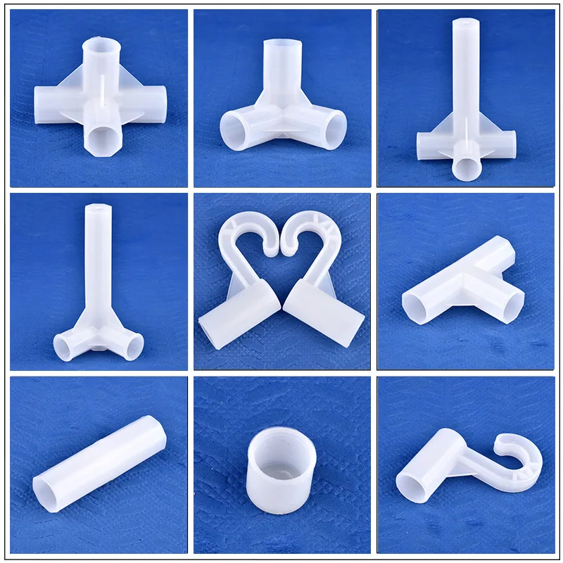 Description Picture 2 of item2-30Pcs Four Five Way Joint Pipe Adapter,Shelf Wardrobe Hook Fittings ,ID13mm Plant Support Connector,Garden Watering Irrigation