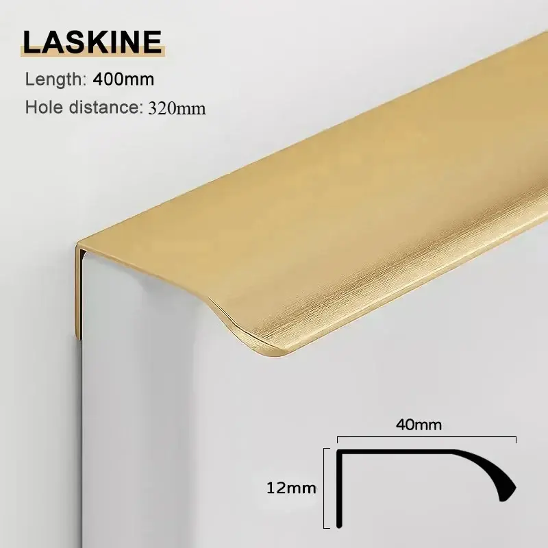 Gold Black Hidden Handles Long Kitchen Cabinet Pulls Drawer Knobs Aluminum Alloy Furniture Handles Cupboard Pulls Wardrobe Pulls - Image 26