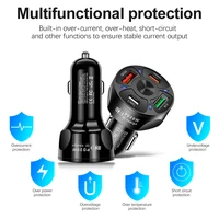 ANDWING Car USB Charger PD 20W 4 port Quick Charge 3 0 Universal Type C Fast
