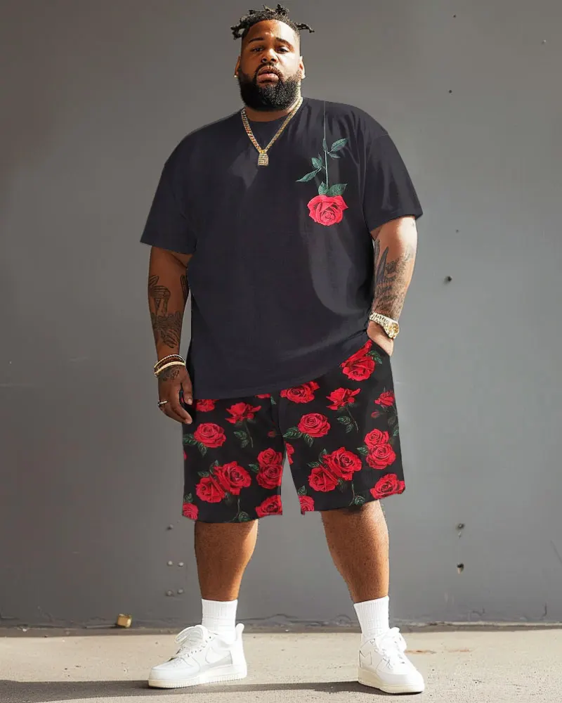 Biggmans Plus Size L-9XL Men's  Street Funny Expressions Graffiti Print Large Man Suit