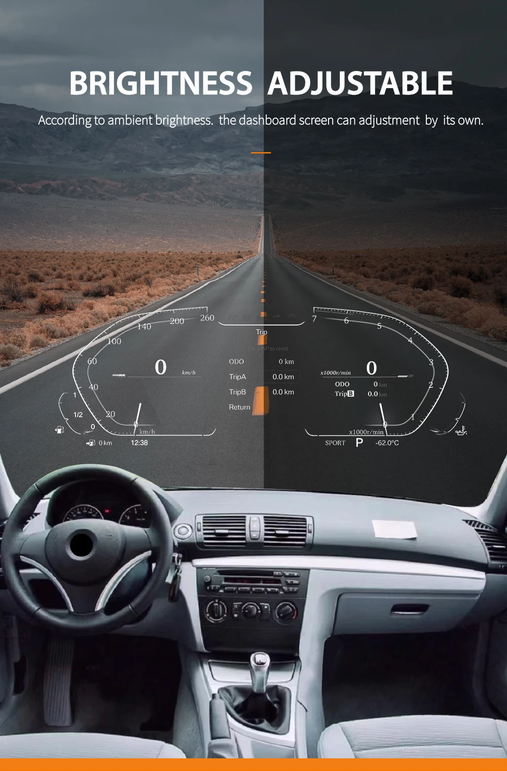 계기판 속도계 대시보드 디스플레이 헤드업, 2025 최신 오리지널 LCD 디지털 클러스터, BMW 1 시리즈 E81 E82 E87 E88 용 12.3 인치