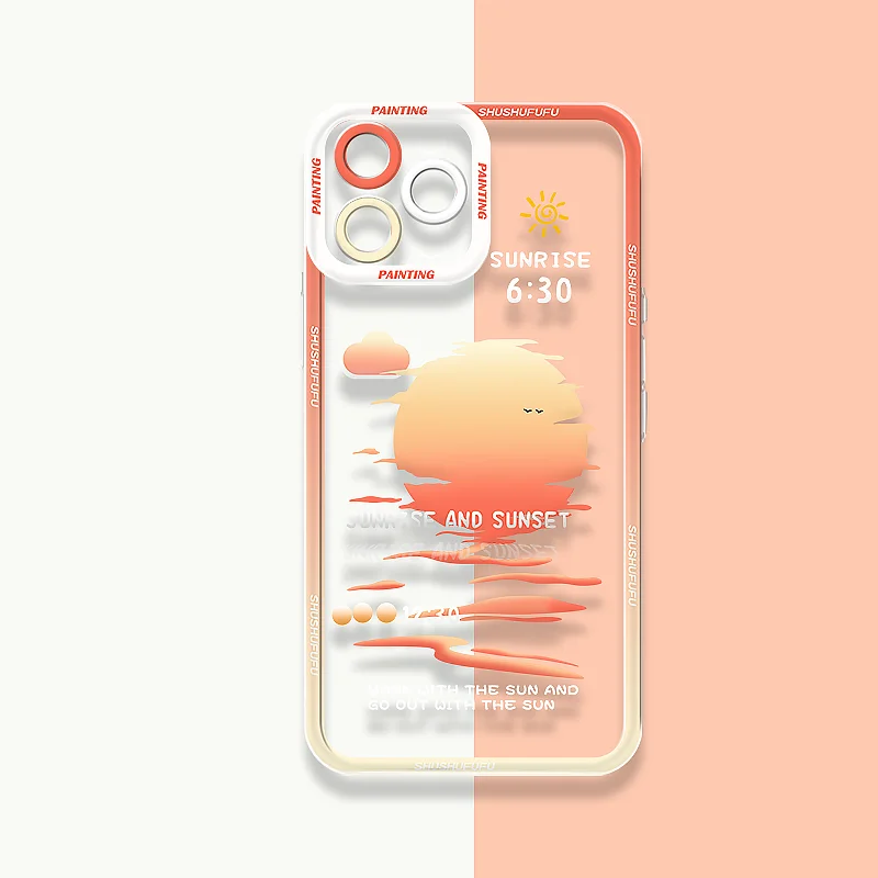 Creative Starry Sky Sunset Silicone Phone Case