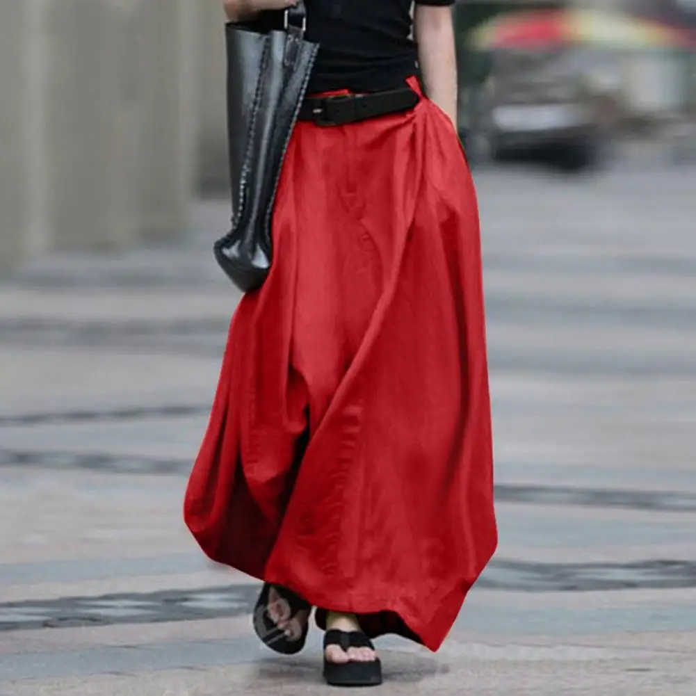 

Party Skirt Simple Women Solid Color Party A Line Skirt Women Solid Color Skirt