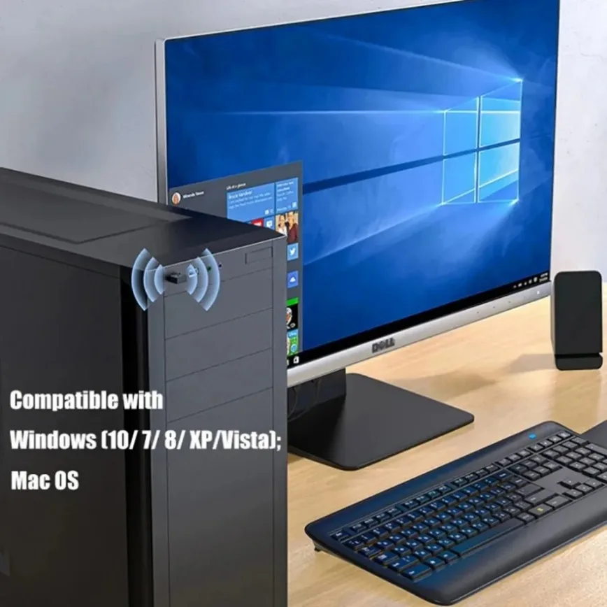 รูปสินค้า USB Wi-Fi 2.4GHz บลูทูธ 2-in-1 สำหรับมือถือและโน้ตบุ๊ก