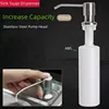 Stainless Steel Sink Soap Dispenser Liquid Soap Bottle Manually Pressing Soap Lotion Dispenser Kitchen Accessories 350ml 2