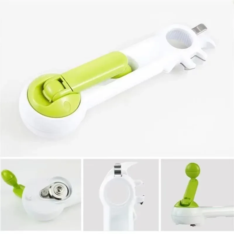 6 Ways Universal Can Opener For Opening Jar Can Bottle Wine Kitchen Multi Purpose All Size in One Tool 1 Piece