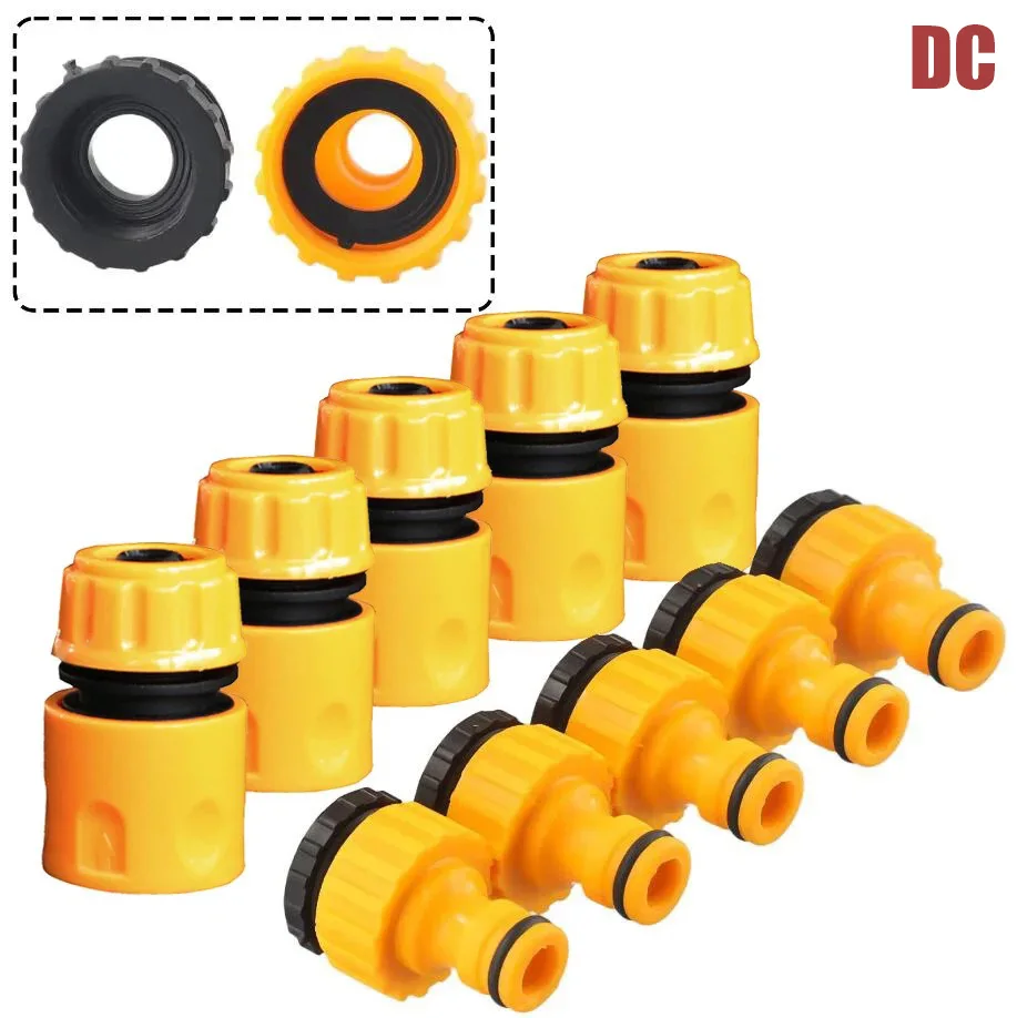 10pcs Hose Faucet Quick Connector 3/4 & 1/2 Inch Graden Hose Water Tap Threaded Connector Faucet Adapter For Garden Irrigation