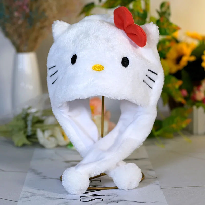 New Plush Animal Hat Cartoon Animal Bunny Bear Funny Panda Penguin Vertically Plush Short Hat Cute Caps for Kids Adult Women Men