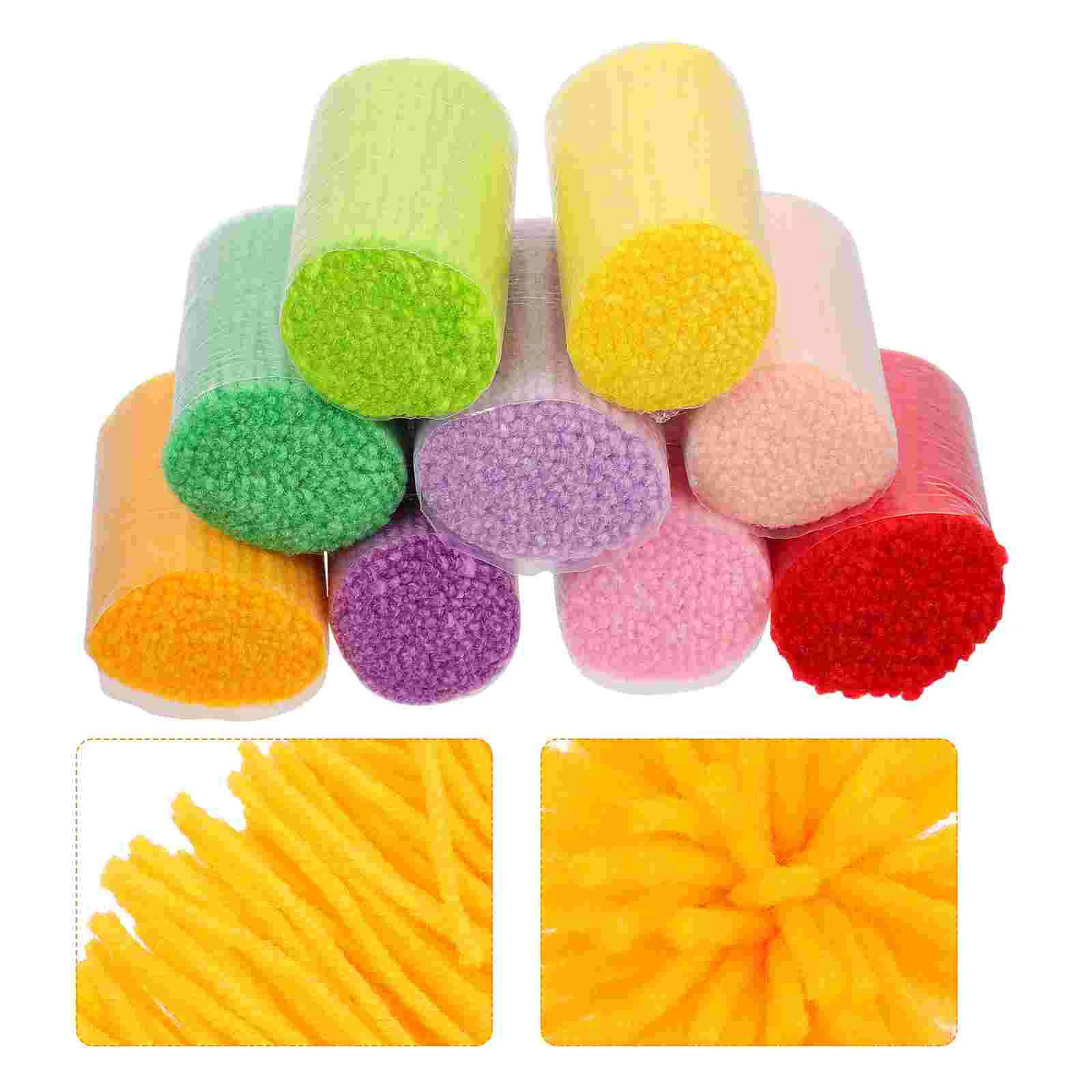 

30 Pcs Segment Embroidery Yarn Crochet Knitting DIY Acrylic Area Rugs Suite Craft Kit