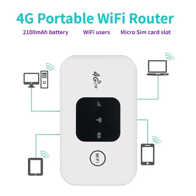 L77A 4G WiFi 라우터 MiFi 150Mbps WiFi 모뎀 자동차 모바일 WiFi 무선 핫스팟은 Sim 카드 슬롯으로 10명의 사용자를 지원합니다.
