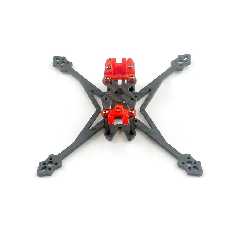 Kit cadre drone FPV course Crux35 Happymodel 3.5 pouces en fibre carbone 3K, vue de dessus.