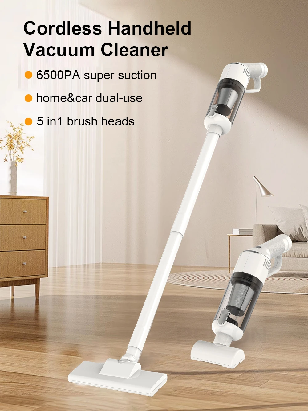 Description Picture 2 of itemVacuum Cleaner Wireless Handheld Powerful Vacuum Cleaners Portable Electric Sweeper Home Car Remove Mites Floor Dust Cleaner