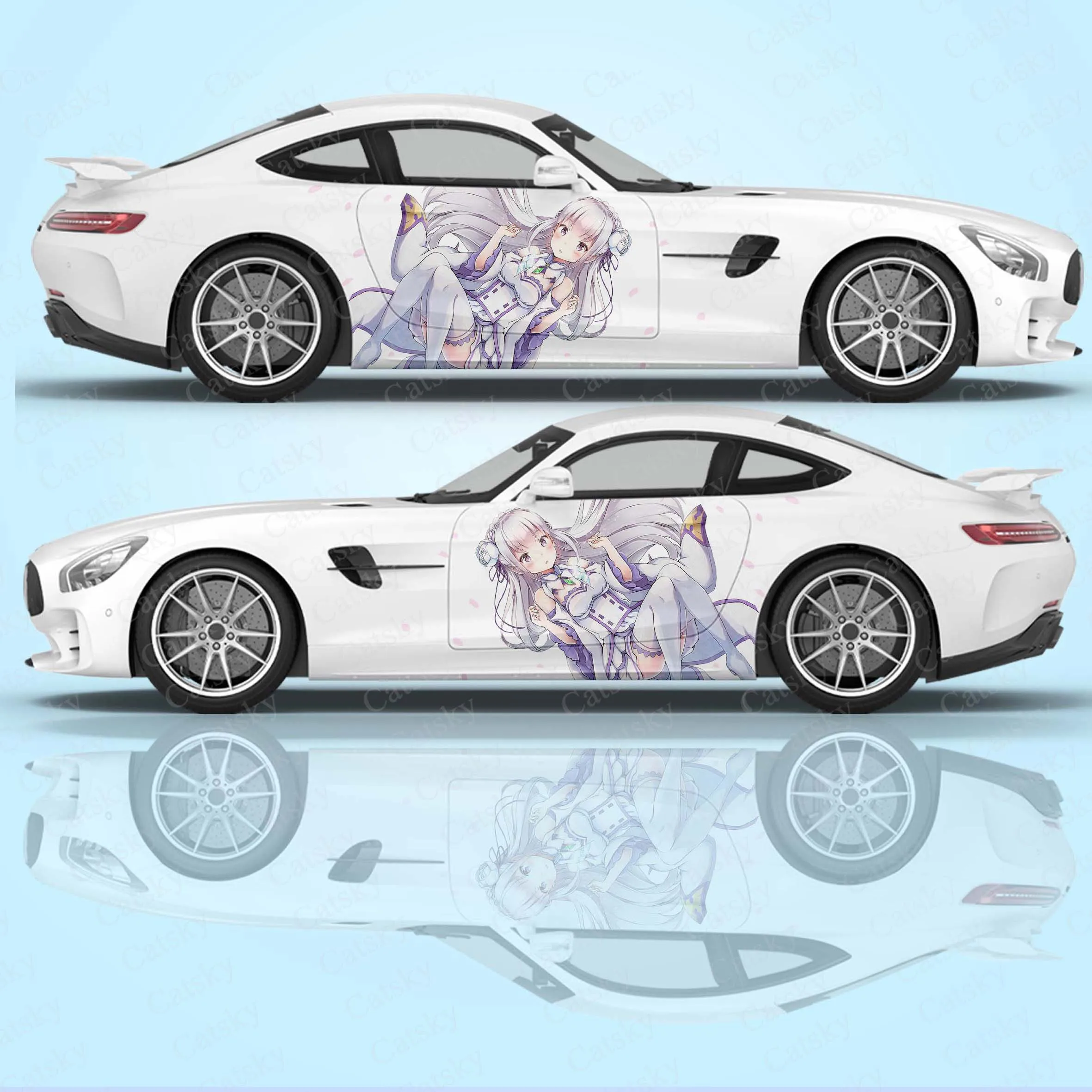 

ReZERO 2pcs/Set Car Stickers on The Left and Right Sides,Car Sticker for Universal Large Car Sticker for Universal