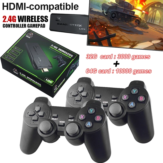 Game Stick 4K Retro Video Game Console Wireless Controllers TV HD 10000+  Games Handheld Game Console For PS1/MAME/GBA Emulators - AliExpress