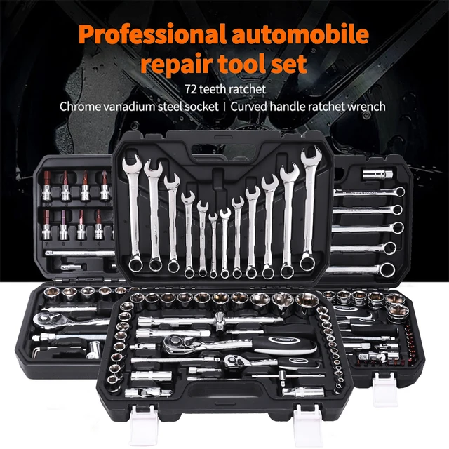 Junefor Hand Tool Sets Car Automobile Repair Tool Kit Wrench