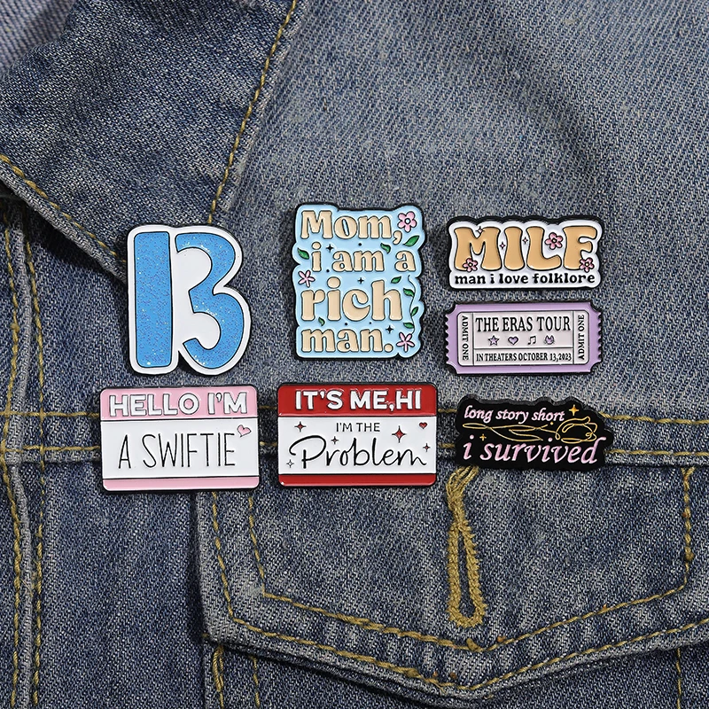 Warm Caring Heart Love Quotes Emaille Pins You Are Enough Inspirierendes Medaillon Motto Banner Metallabzeichen Punk Revers Schmuck – Detail 9