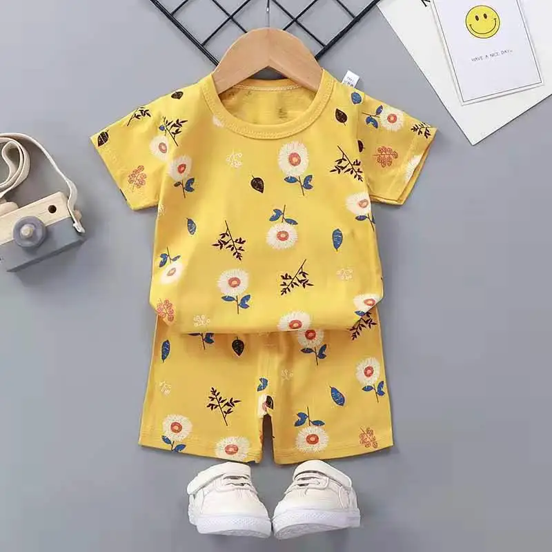 Fashion Summer New Baby Boys Girls Clothing Sets Leisure Sports Kids T-shirt + Shorts Sets Children's Outfit 6 Months-4 Years baby clothing set long sleeve	 Baby Clothing Set