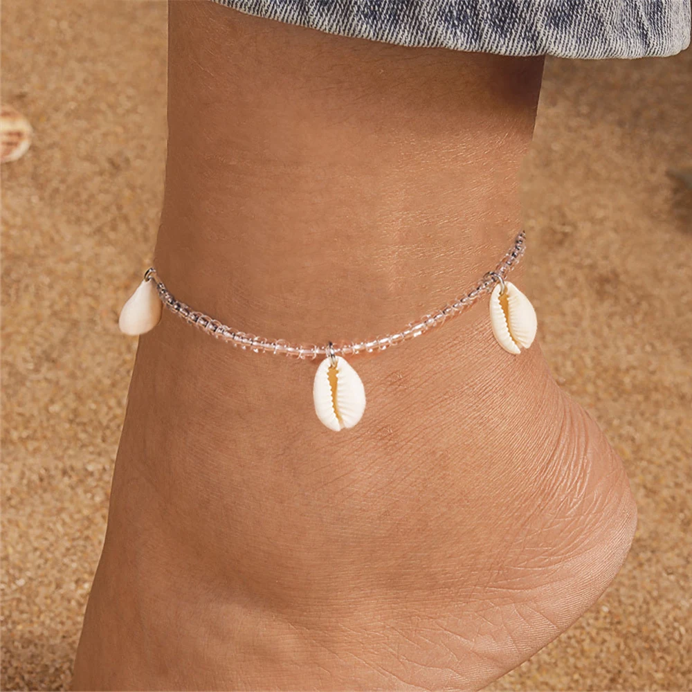Aihua Boho handgemachte Rocailles-Fußkettchen für Frauen Böhmen Harz Perlen Kette Sommer Strand Knöchel Fuß Schmuck Geschenke – Detail 2
