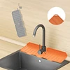 Silicone Kitchen Faucet Mat For Sink Sponge Drain Rack Foldable Sink Mat Faucet Splash Catcher Bathroom Countertop Protector Mat 1