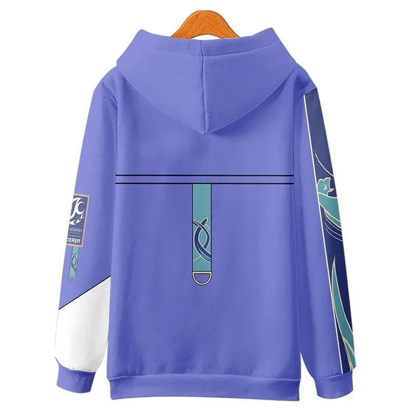 Genshin Impact Cosplay Hoodie, Rangers, Shaw, Pulver Com Capuz, Sportswear, Street Wear, Jackets, Harajuku Top, Novo