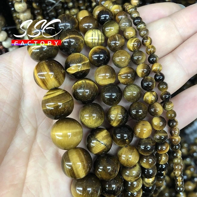 5A Quality Natural Stone Blue Tiger Eye Beads Round Loose Beads 6 8 10 12mm For Jewelry Making DIY Charm Bracelet 15