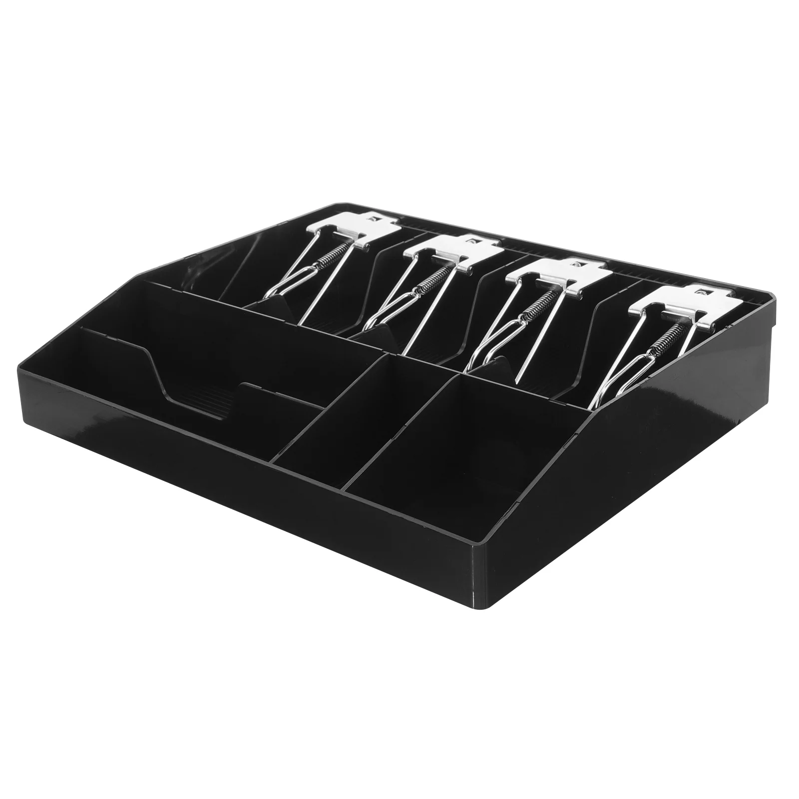 

Multi-gird Cash Drawer Tray Coin Money Drawer Cashier Box Money Organizer with Clip