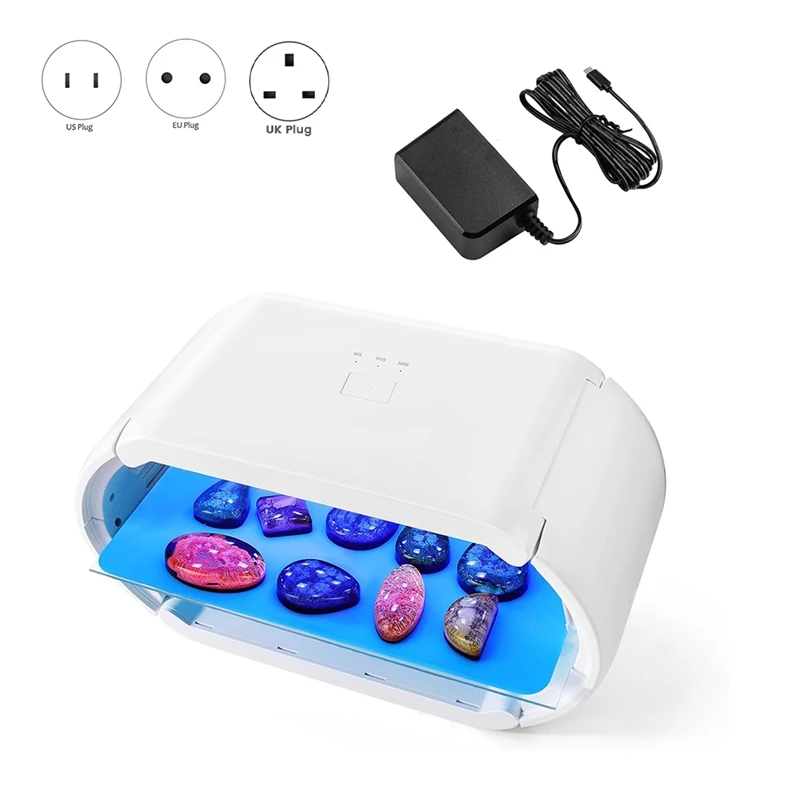 

2-In-1 UV Resin Lamp, Faster Curing Double-Sided UV Resin Lamp With 48 LED Beads, Adjustable Time Setting
