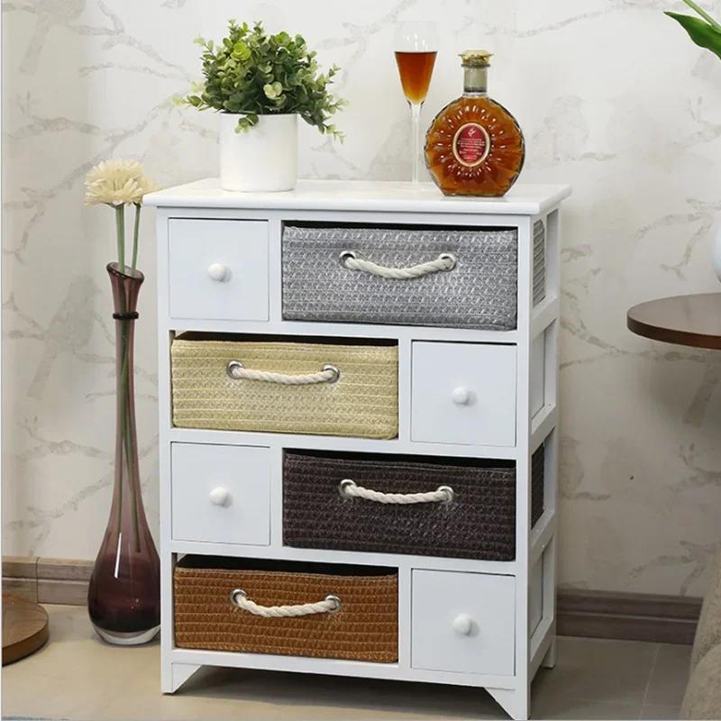 Korean-style Solid Wood Storage Cabinet for Living Room Bedroom storage rack