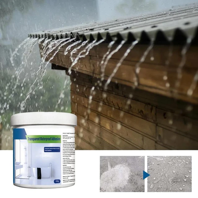 Jue Fish Transparent Waterproof Glue Bathroom Balcony Brick-free Roof  Leak-proof Glue Quick Dry Transparent