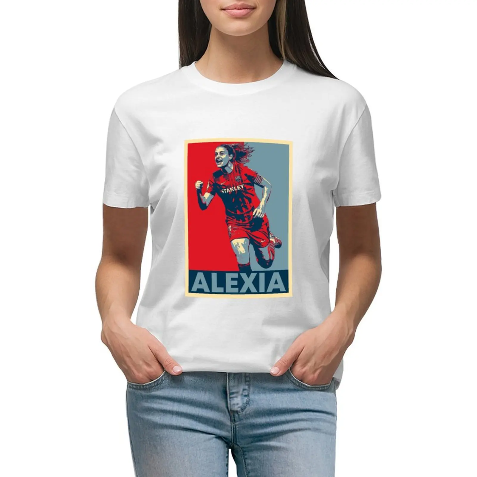 Alexia Putellas Celebration Hope T-Shirt Oversize Hippie Clothes Camicette Estive Da Donna 2024