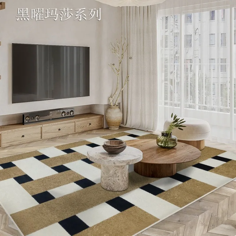 Classic French Living Room Decoration Retro Carpet Home Plush Non-slip Mat Fluffy Soft Lounge Rug Bedroom Decor Geometric Rugs 3