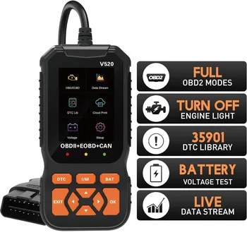 Strumento di scansione diagnostica per scanner per auto OBD2, lettore di codici di guasto per veicoli meccanici professionali, codice di guasto per lettura automatica Controllo luce del motore Fo