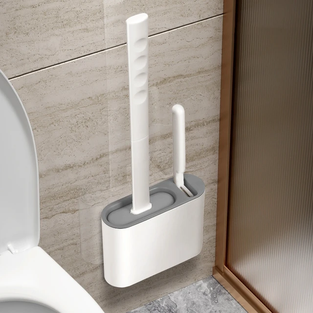 Toilet Brush With Holder, Silicone Toilet Bowl Cleaning Brush And Holder  Set - AliExpress