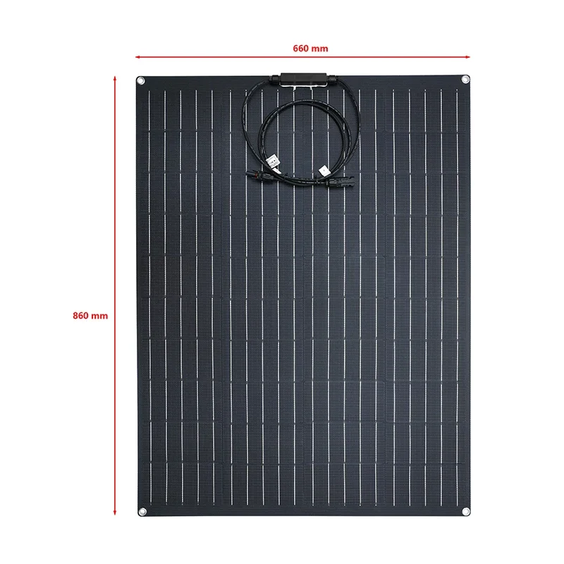 100W 200W 18V ETFE pružné solární panel monokrystalické solární buňka nabíječka baterie pro kemping auto hon ulice lehký systém