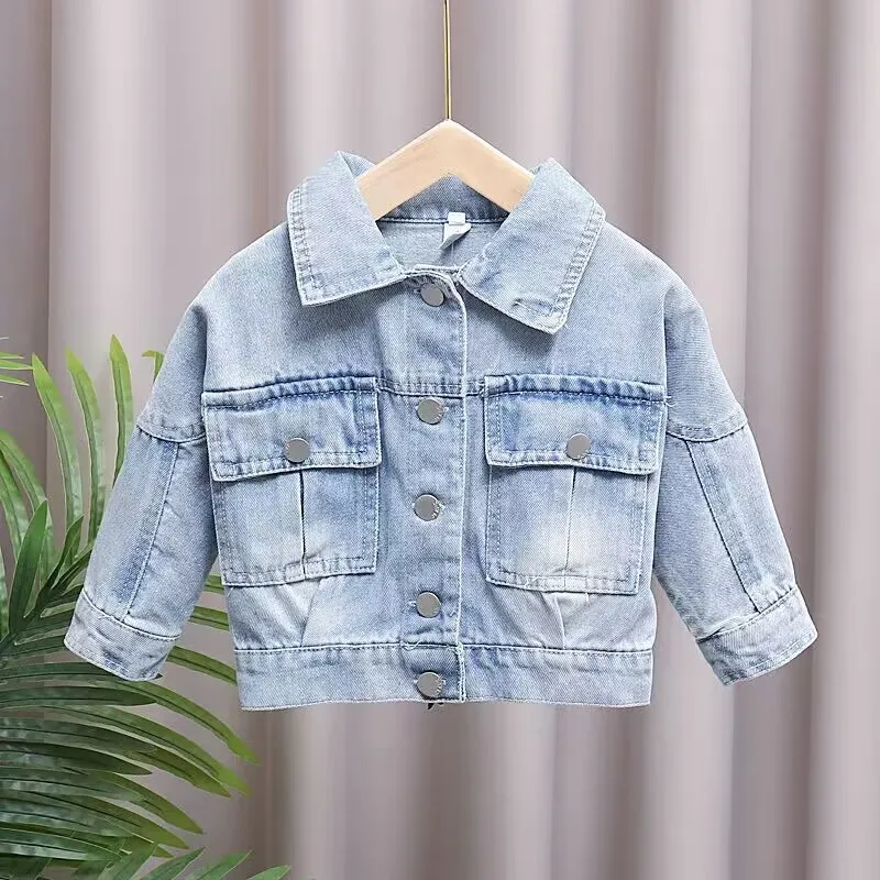 0-6Y giacca di jeans per bambina primavera e autunno giacca capispalla Casual per bambini cappotto per bambina alla moda ed elegante