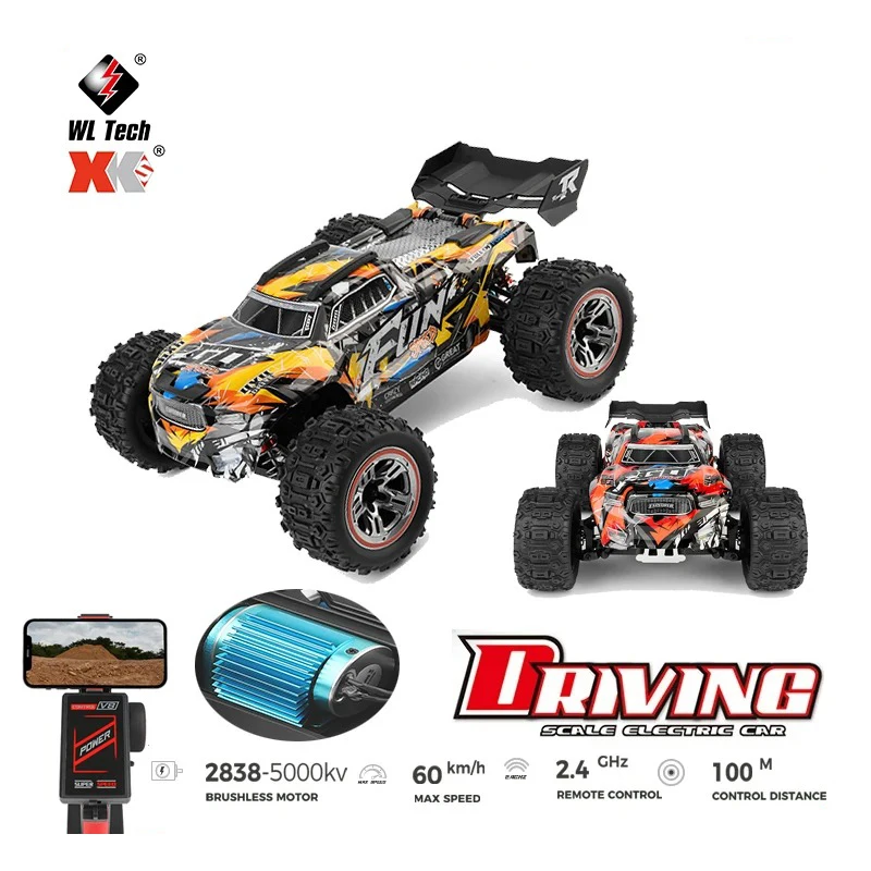 

XKS WLTOYS 184008 1/18 Brushless 4WD 2.4G Three-in-one Electric BigFoot Truck Rc Cars for Adults