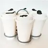 Reusable Drink Carrier 2X Foldable Coffee Carrier Drink Holder Drink Delivery Carrier Fold Away Cup Carrier Cup Holder for Home 4