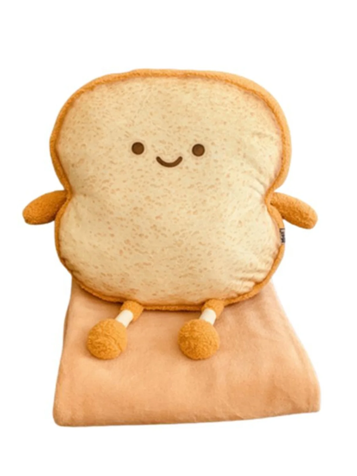 Cartoon Toast Two-In-One Office Nap Pillow Blanket Foldable Soft Plu Square Cuion Bedding Korean Sle Lunchtime Rest