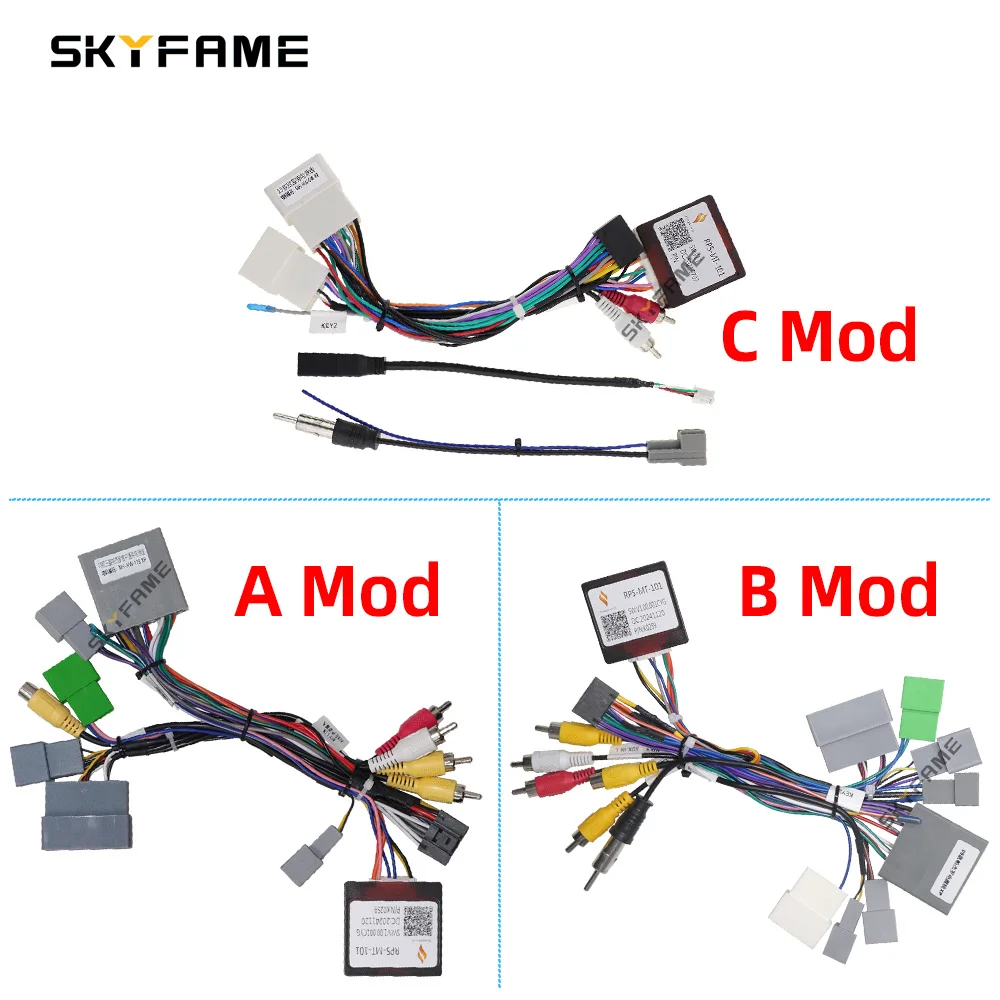 SKYFAME 16Pin Car Wiring Harness Adapter Canbus Box Decoder Car Wire Cable Adapter Automobile Connector For Mitsubishi Pajero V97 V73 V60 ASX Outlander Lancer RP5-MT-101