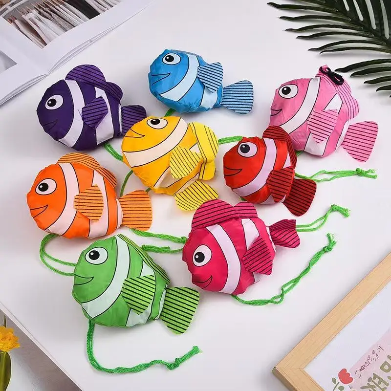 Eco-Friendly Tropical Fish Shopping Bag – Foldable, Spacious, and Convenient