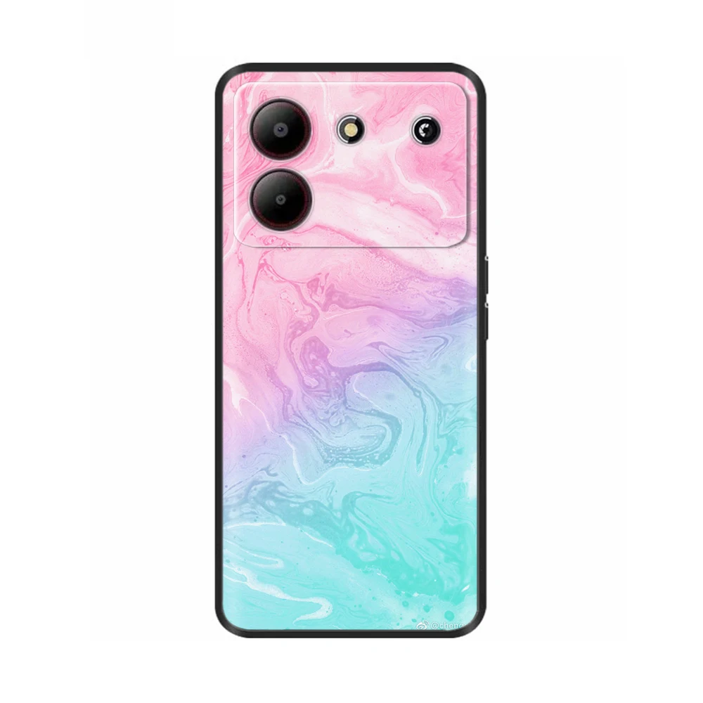 Silicone Painted Soft Protective Black Cover with Cartoon Design