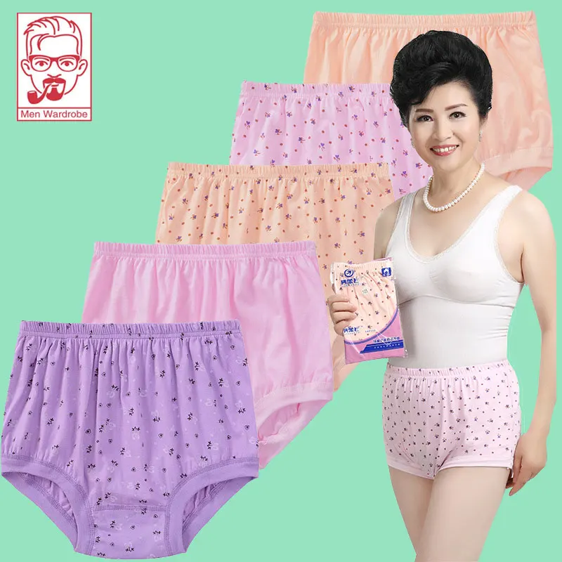 Cotton Panties Women High Waist Cotton Elderly Underwear Cotton