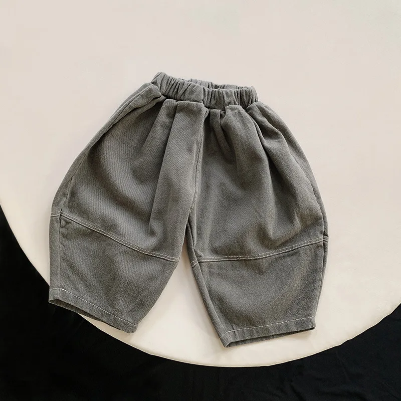 Pantalones bombachos para niños y niñas, pantalón holgado de pierna ancha, informal, a la moda, novedad de primavera, 2023