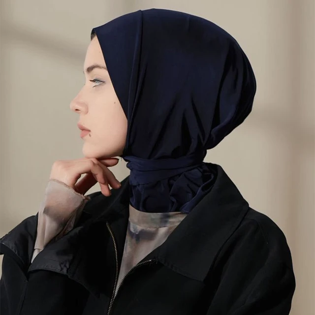 Casquette Hijab Musulmane pour Femme, Sous-Écharpe, Voile en Coton Modal, Turban de Tête Islamique