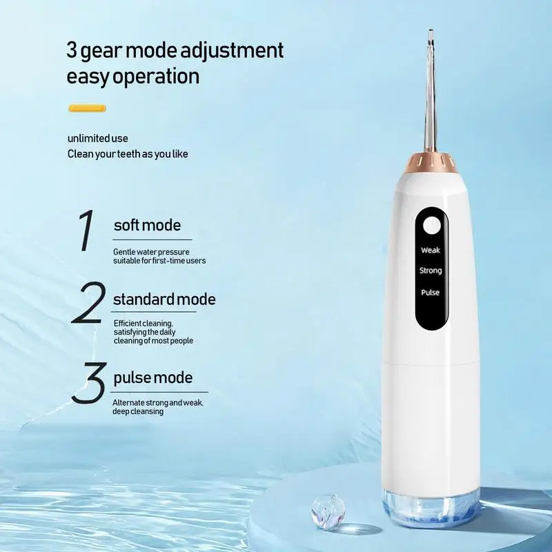Cordless Oral Irrigator Portable Dental Water Flosser USB Rechargeable Waterproof Mouth Washing Machine 500ml for Home Travel 6