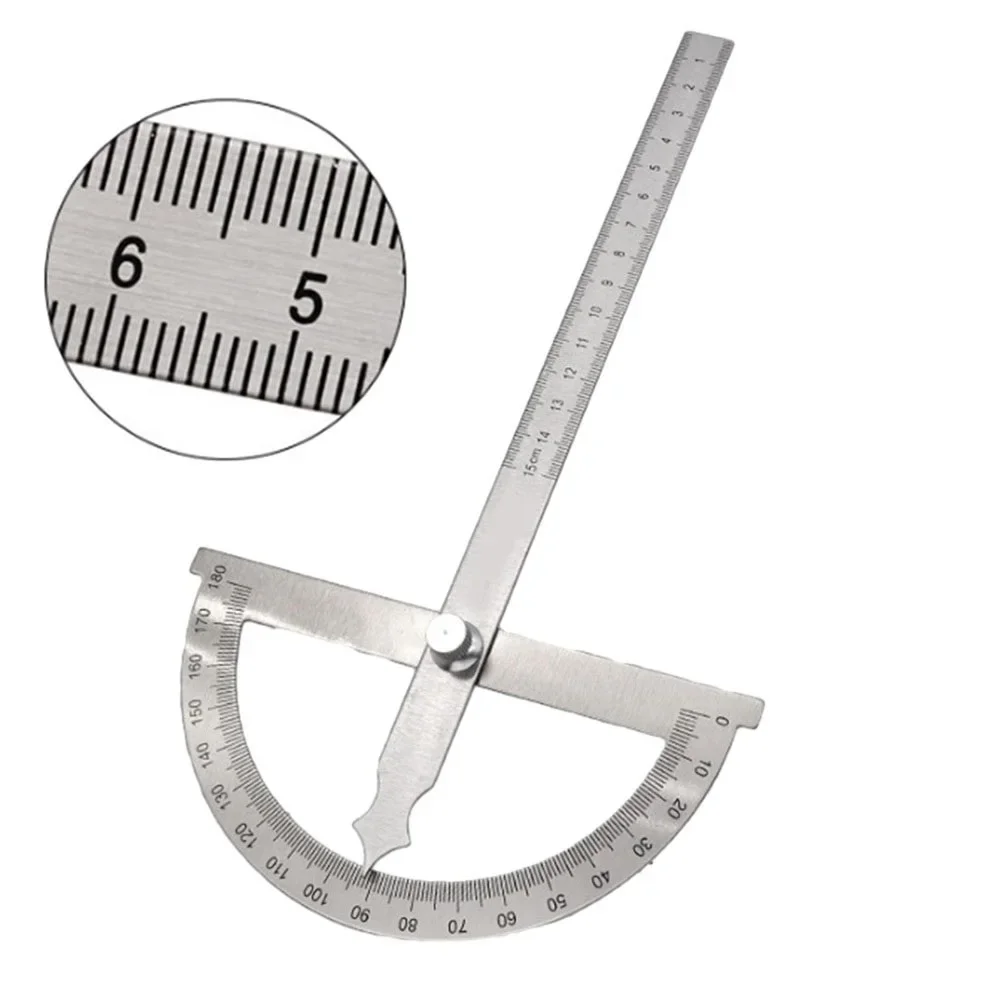 측정 눈금자 각도계 각도 눈금자 스테인레스 스틸 목공 도구, 180 도 각도기, 금속 각도 파인더 도구 부품