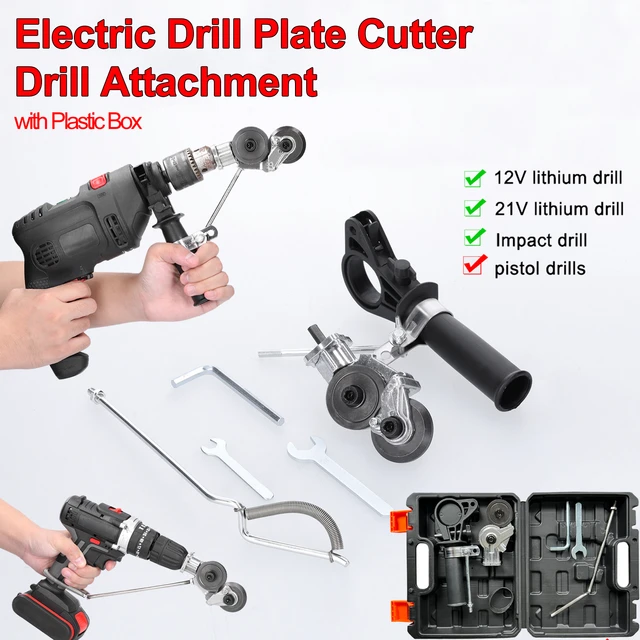 Sheet Metal Cutter Drill Attachment  Metal Electric Drill Plate Cutter -  Electric - Aliexpress